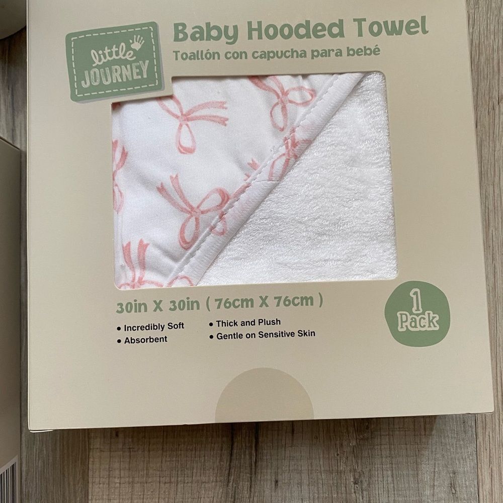 Little Journey Bamboo Baby Hooded Towel